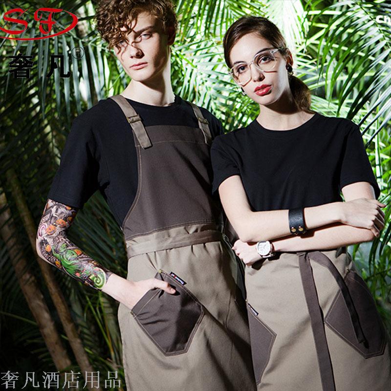 Fashion apron hang neck apron Cafe tea shop apron apron apron