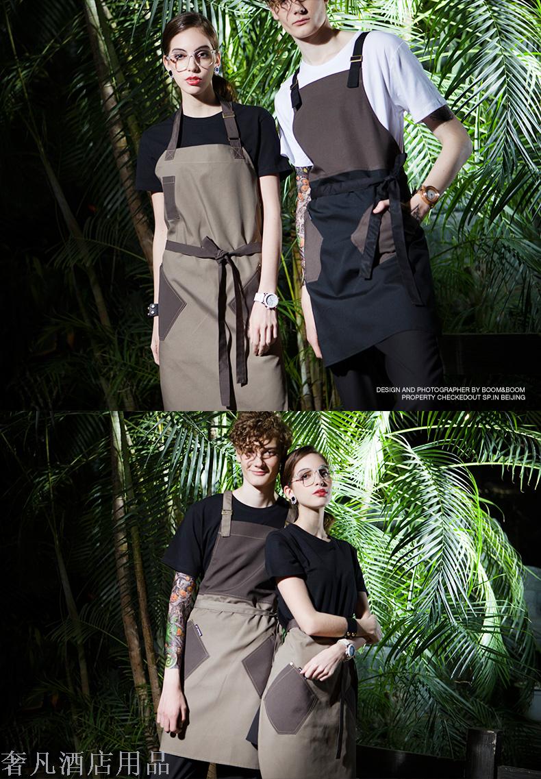 Fashion apron hang neck apron Cafe tea shop apron apron apron Fashion apron hang neck apron Cafe tea shop apron apron apron