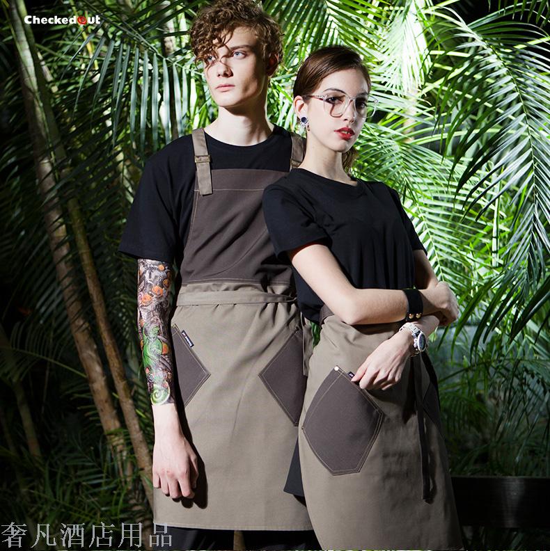Fashion apron hang neck apron Cafe tea shop apron apron apron Fashion apron hang neck apron Cafe tea shop apron apron apron