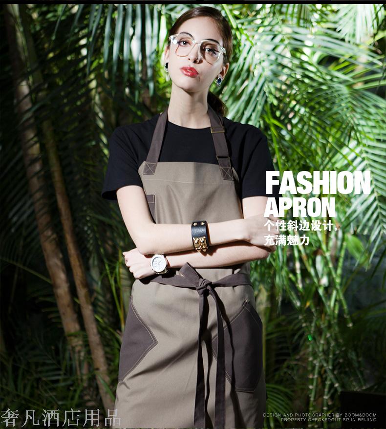 Fashion apron hang neck apron Cafe tea shop apron apron apron Fashion apron hang neck apron Cafe tea shop apron apron apron