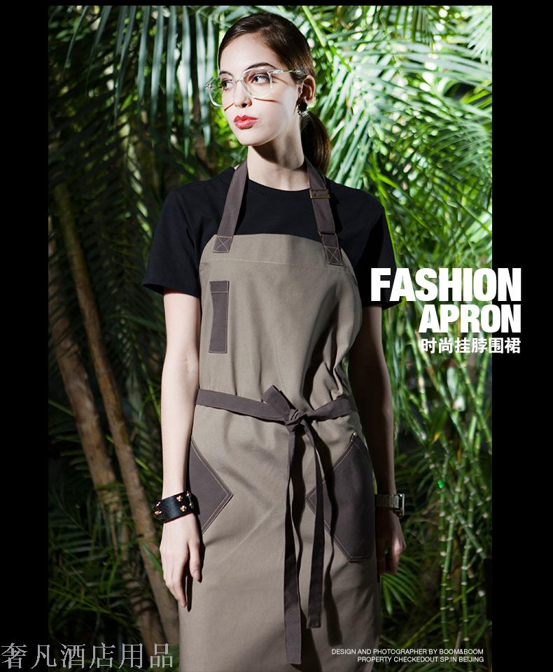 Fashion apron hang neck apron Cafe tea shop apron apron apron Fashion apron hang neck apron Cafe tea shop apron apron apron