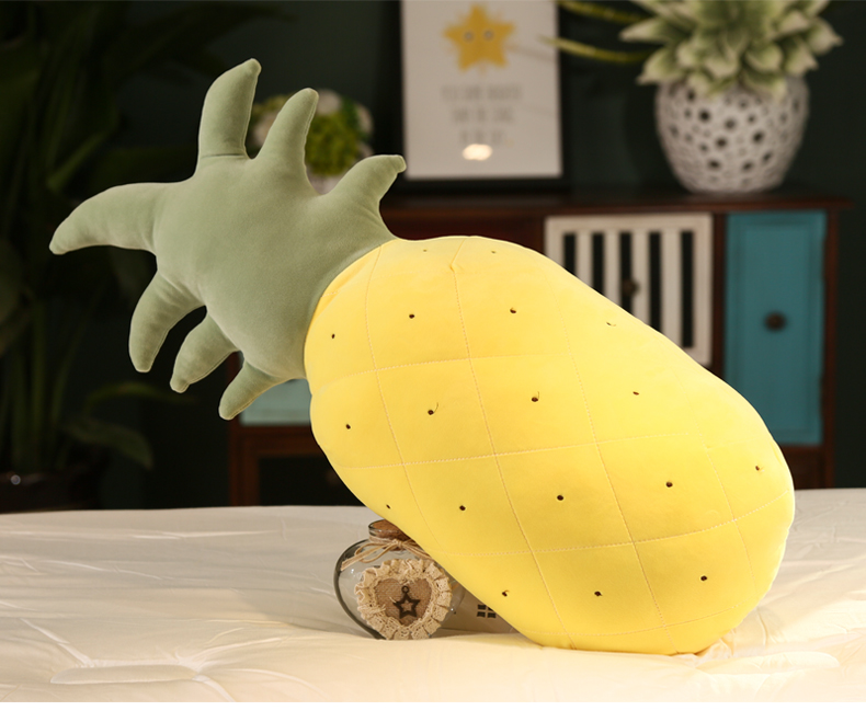 Soft pineapple pillow plush toy fruit pillow doll back pillow eiderdown cotton grab doll machine