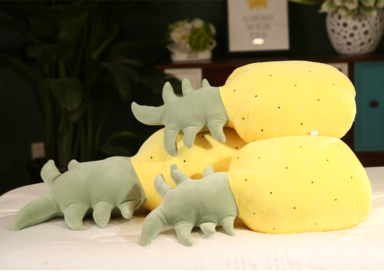 Soft pineapple pillow plush toy fruit pillow doll back pillow eiderdown cotton grab doll machine