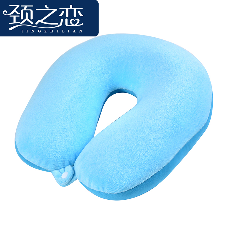 Monochromatic particle u - shaped pillow with buckle, pillow for cervical vertebra terms particle nap pillow