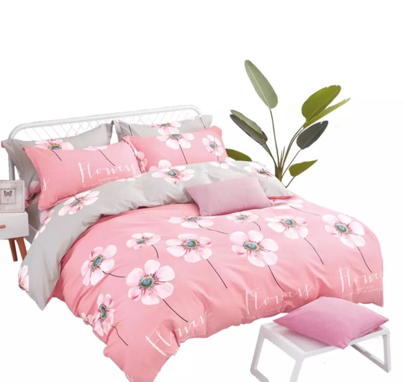 Pure cotton four-piece wedding student hotel bed quilt pillow pillow pillow case full cotton quilt.