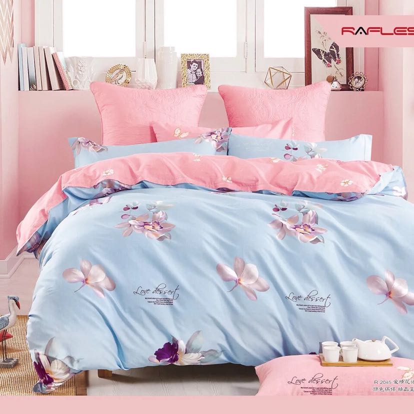 Pure cotton four-piece wedding student hotel bed quilt pillow pillow pillow case full cotton quilt.