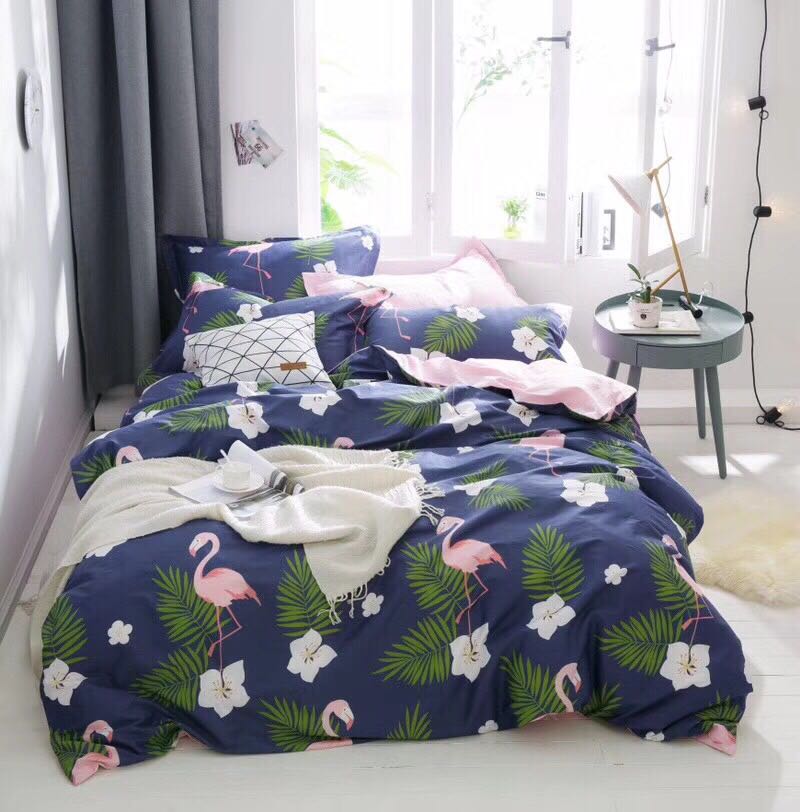 Pure cotton four-piece wedding student hotel bed quilt pillow pillow pillow case full cotton quilt.