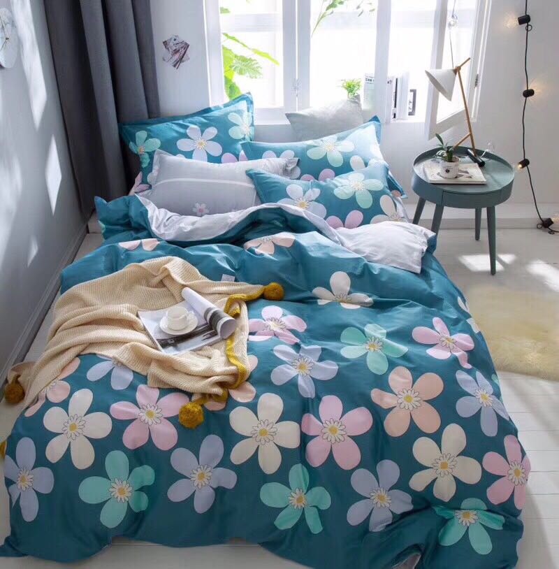 Pure cotton four-piece wedding student hotel bed quilt pillow pillow pillow case full cotton quilt.