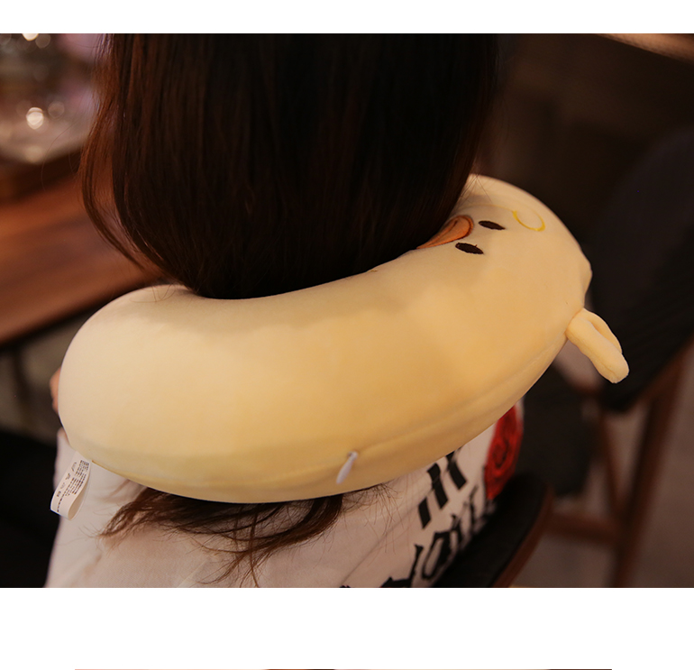 Memory Foam U-Shaped Neck Pillow Neck Protection Car Cartoon Cute Travel Portable U-Shaped Pillow Cervical Pillow Female