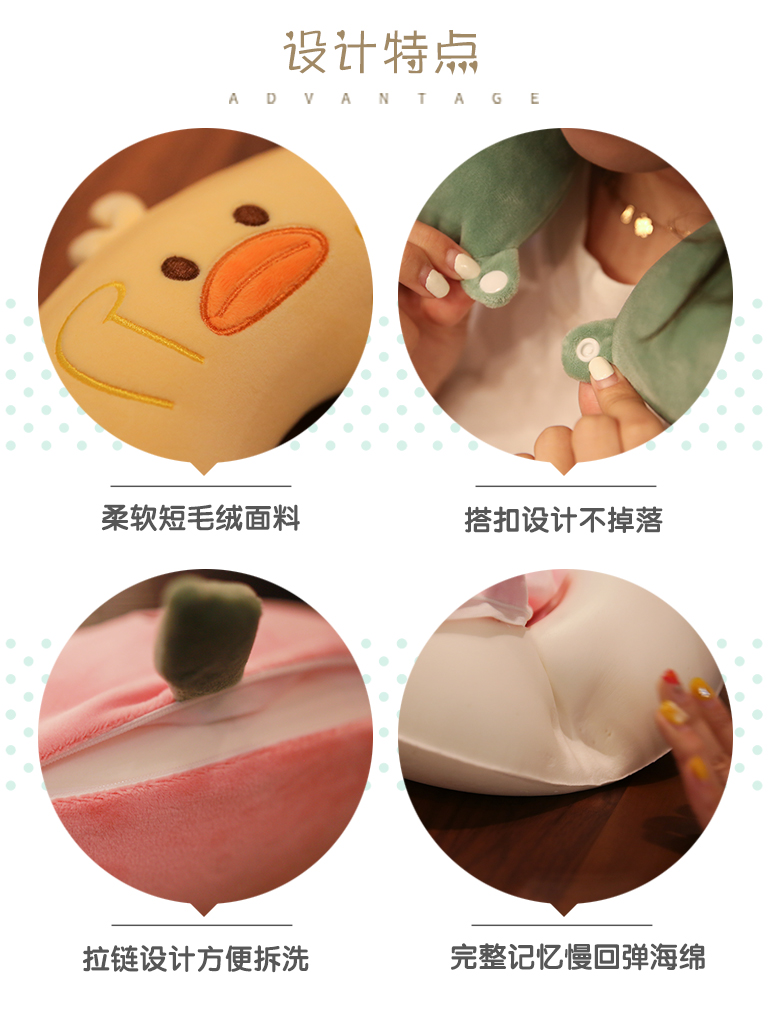 Memory Foam U-Shaped Neck Pillow Neck Protection Car Cartoon Cute Travel Portable U-Shaped Pillow Cervical Pillow Female