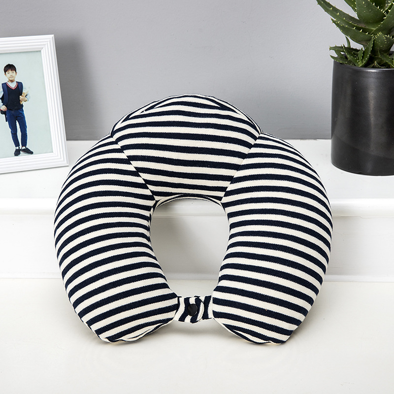 Factory Direct stripe ADAPTS cotton but neck pillow U-shaped neck pillow Office neck Pillow Custom LOGO