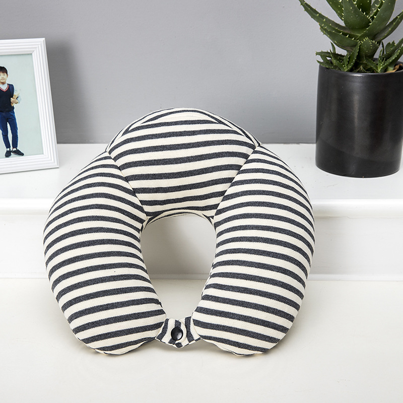 Factory Direct stripe ADAPTS cotton but neck pillow U-shaped neck pillow Office neck Pillow Custom LOGO
