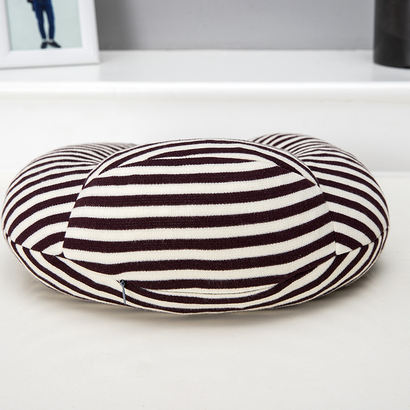Factory Direct stripe ADAPTS cotton but neck pillow U-shaped neck pillow Office neck Pillow Custom LOGO