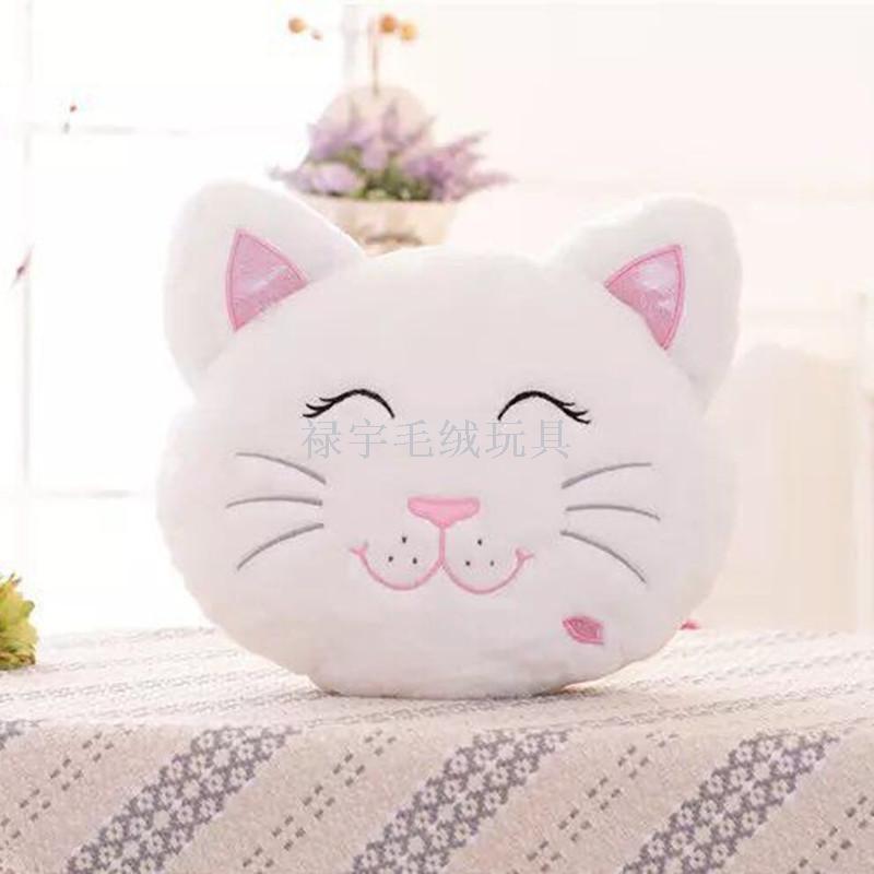 Colorful LED light pillow plush toy pillow Kitty panda frog head pillow new will light up