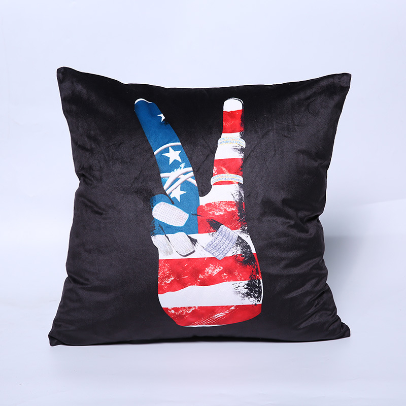 Amazon Digital Printing American Five-Pointed Star Flag Pillow Wind Modern Pillow Cover Sofa Cushion Cover Pillow