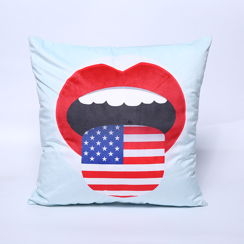 Amazon Digital Printing American Five-Pointed Star Flag Pillow Wind Modern Pillow Cover Sofa Cushion Cover Pillow