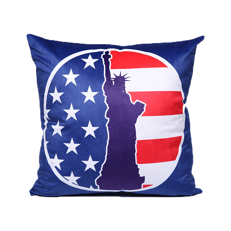 Amazon Digital Printing American Five-Pointed Star Flag Pillow Wind Modern Pillow Cover Sofa Cushion Cover Pillow