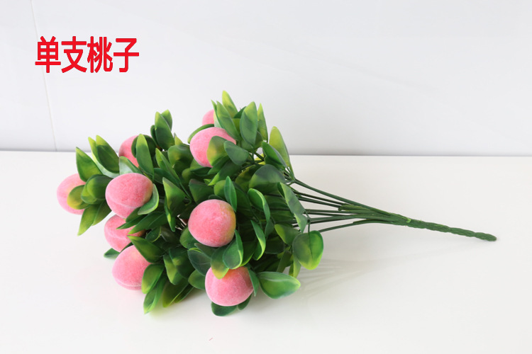Artificial flower set fake peach indoor flowers bonsai furnishing parts living room decoration plastic fake fruit tree flowers potted plants Artificial flower set fake peach indoor flowers bonsai furnishing parts living room decoration plastic fake fruit tree flowers potted plants