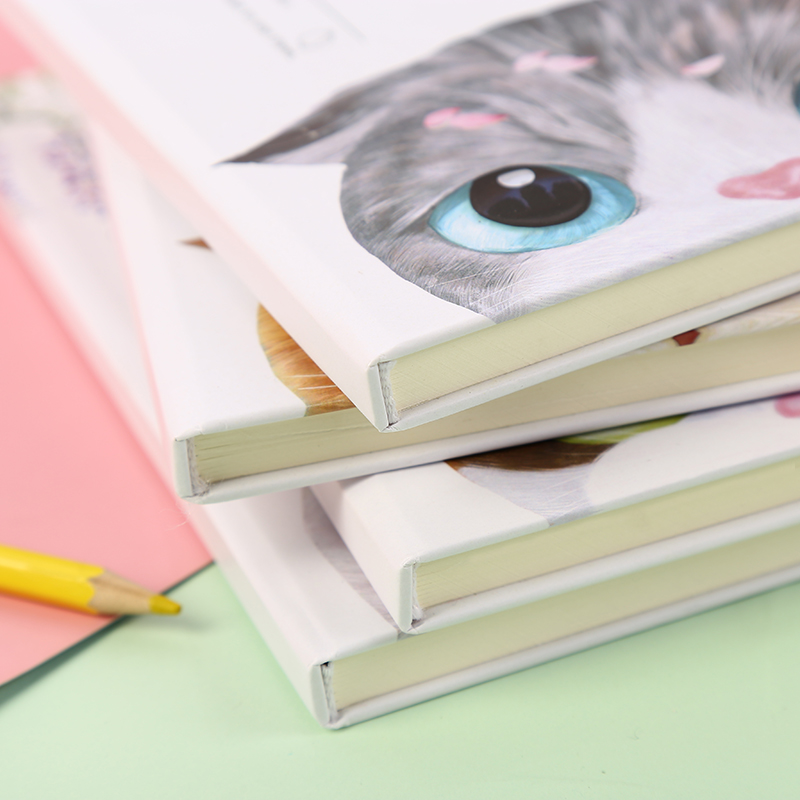 Office learning memo notebook new hardcover cute cat round corner hard copy Office learning memo notebook new hardcover cute cat round corner hard copy