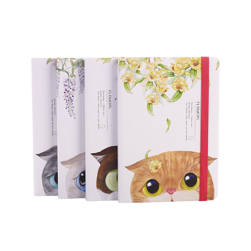 Office learning memo notebook new hardcover cute cat round corner hard copy Office learning memo notebook new hardcover cute cat round corner hard copy