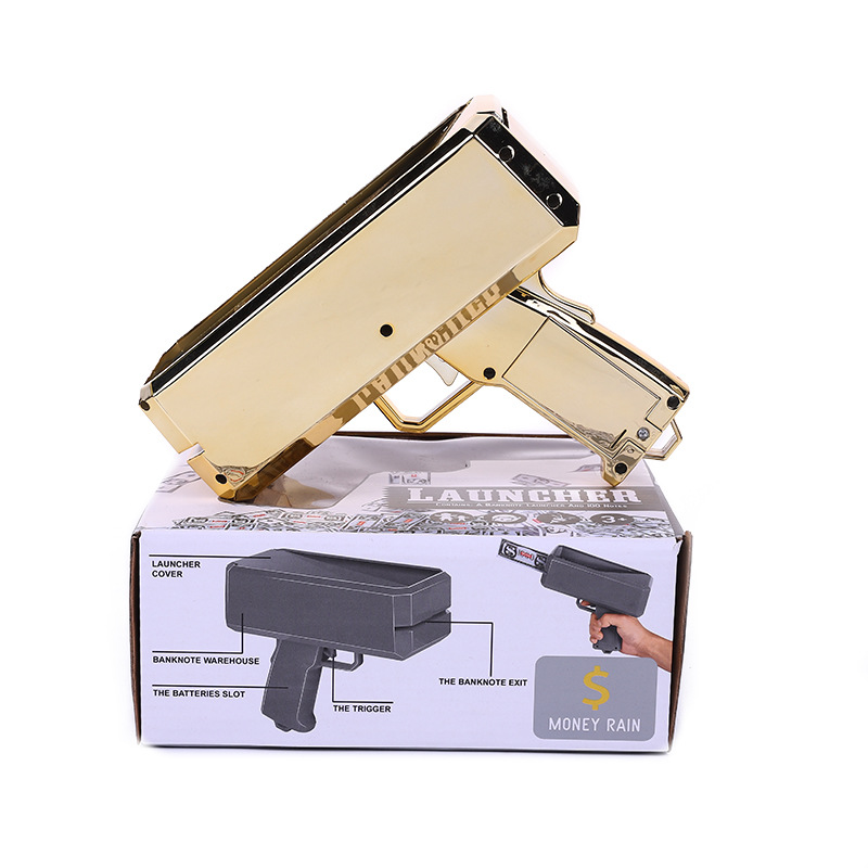 Internet Celebrity Money Spraying Machine Toy Wedding Pick-up Props TikTok Money Spreading Machine Money Spray Gun Money Spitting Money Shooting Hand Grab