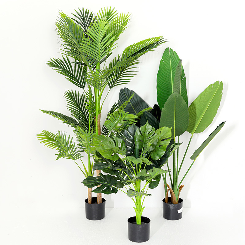 Imitative Tree Plants Green Plants Potted Indoor Living Room Large Artificial Bonsai Floor Ornaments Bird of Paradise Simulation Ravenala