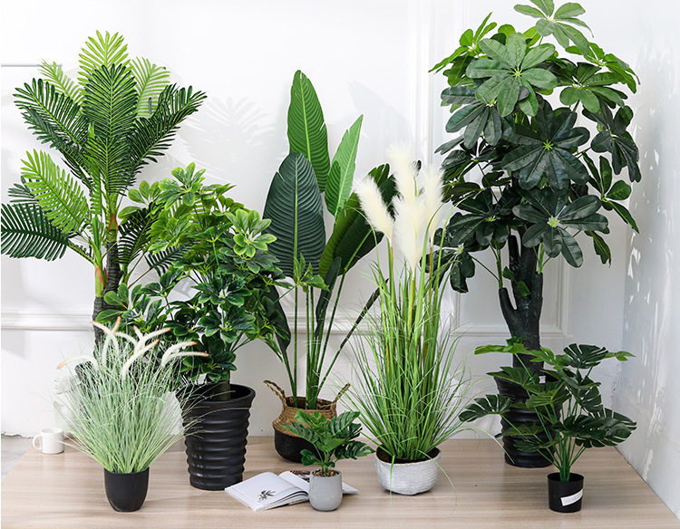 Imitative Tree Plants Green Plants Potted Indoor Living Room Large Artificial Bonsai Floor Ornaments Bird of Paradise Simulation Ravenala