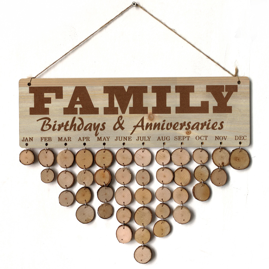 Wooden Calendar Hanging Birthday Gathering Party Home Decoration Pendant DIY Handmade Memo Wall Calendar Notice Board Wooden Calendar Hanging Birthday Gathering Party Home Decoration Pendant DIY Handmade Memo Wall Calendar Notice Board