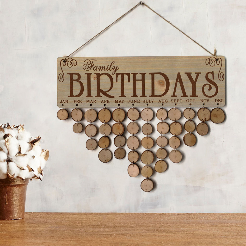 Wooden Calendar Hanging Birthday Gathering Party Home Decoration Pendant DIY Handmade Memo Wall Calendar Notice Board Wooden Calendar Hanging Birthday Gathering Party Home Decoration Pendant DIY Handmade Memo Wall Calendar Notice Board