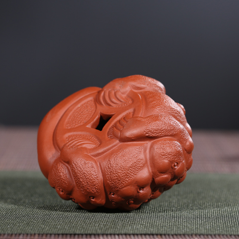Tea Ornaments May Wealth Come Generously to You Money Drawing ThreeLegged Golden Toad Shipping Tea Ornaments Delivery