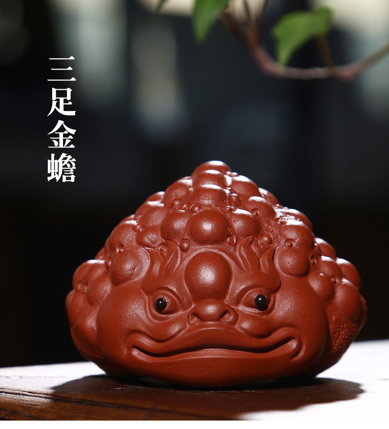 Tea Ornaments May Wealth Come Generously to You Money Drawing ThreeLegged Golden Toad Shipping Tea Ornaments Delivery Tea Ornaments May Wealth Come Generously to You Money Drawing ThreeLegged Golden Toad Shipping Tea Ornaments Delivery