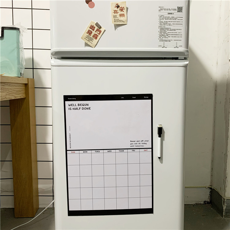 INS Korean Magnetic Refrigerator Sticker Creative Message Board Memo Simple Erasable Note Note Small Blackboard Decorative Sticker