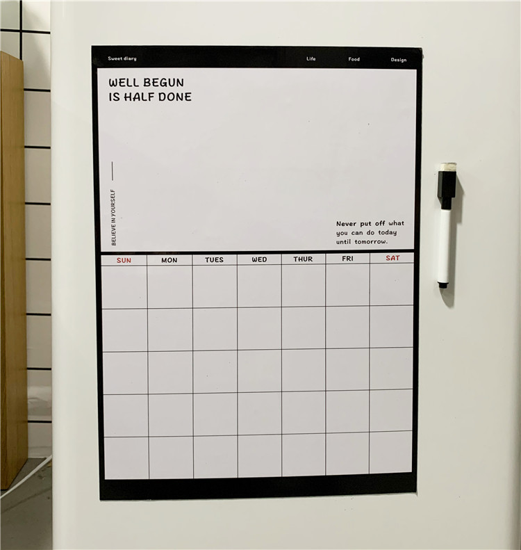 INS Korean Magnetic Refrigerator Sticker Creative Message Board Memo Simple Erasable Note Note Small Blackboard Decorative Sticker