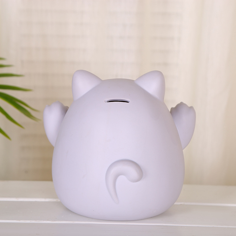 Creative Lucky Cat Savings Bank Crafts Children&#039;s Holiday Gift Resin Cartoon Money Box Coin Bank Factory Wholesale