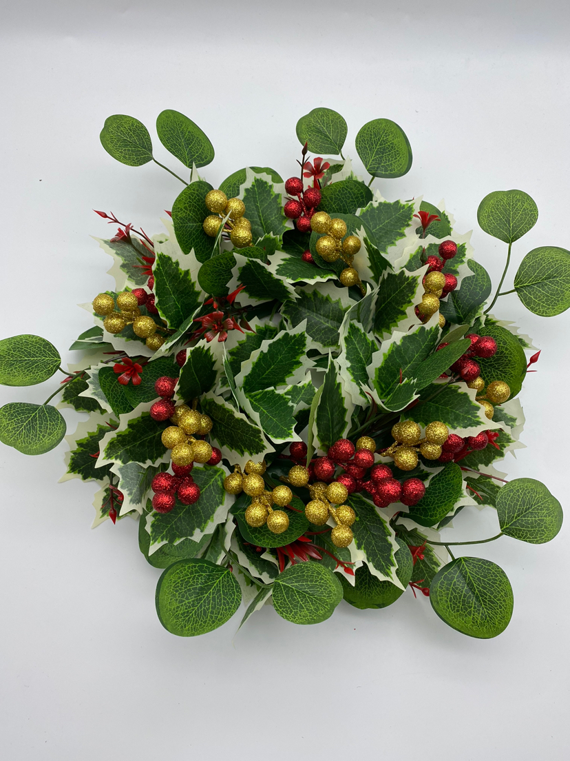 Christmas Wreath, Artificial Flower Leaf, Imitative Tree, Circle, Garland,