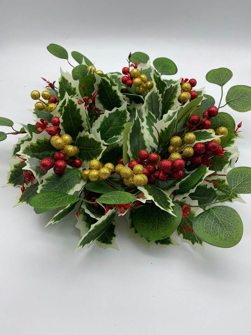 Christmas Wreath, Artificial Flower Leaf, Imitative Tree, Circle, Garland,