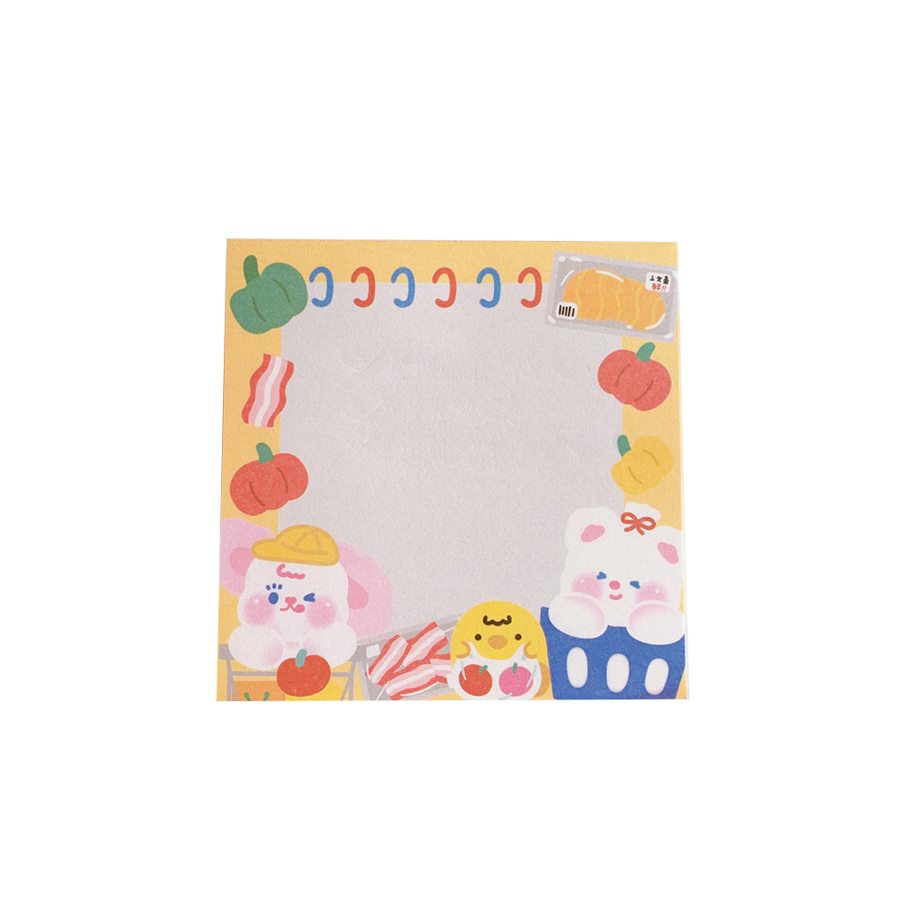 Korean Style Cartoon Cute Bear Cute Notepad Small Notebook Student Journal Tearable Memo Message Small Notebook