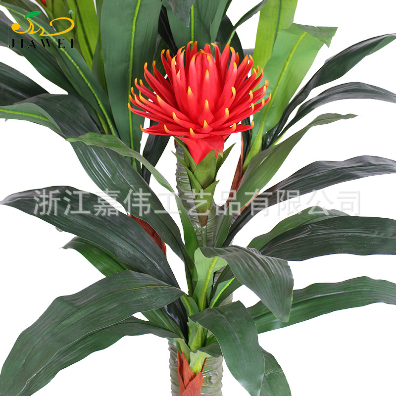 Artificial hand feel flower hand feel leaf false tree fortune flower interior decoration piece landing plant landscape factory direct sales
