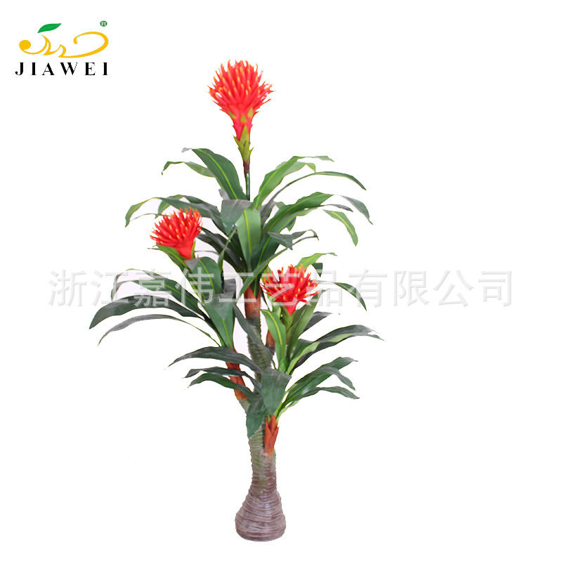 Artificial hand feel flower hand feel leaf false tree fortune flower interior decoration piece landing plant landscape factory direct sales
