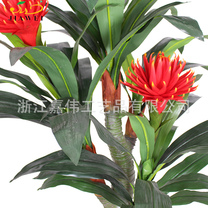 Artificial hand feel flower hand feel leaf false tree fortune flower interior decoration piece landing plant landscape factory direct sales