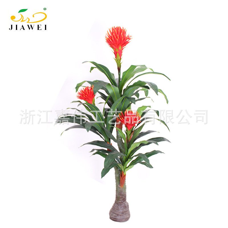 Artificial hand feel flower hand feel leaf false tree fortune flower interior decoration piece landing plant landscape factory direct sales