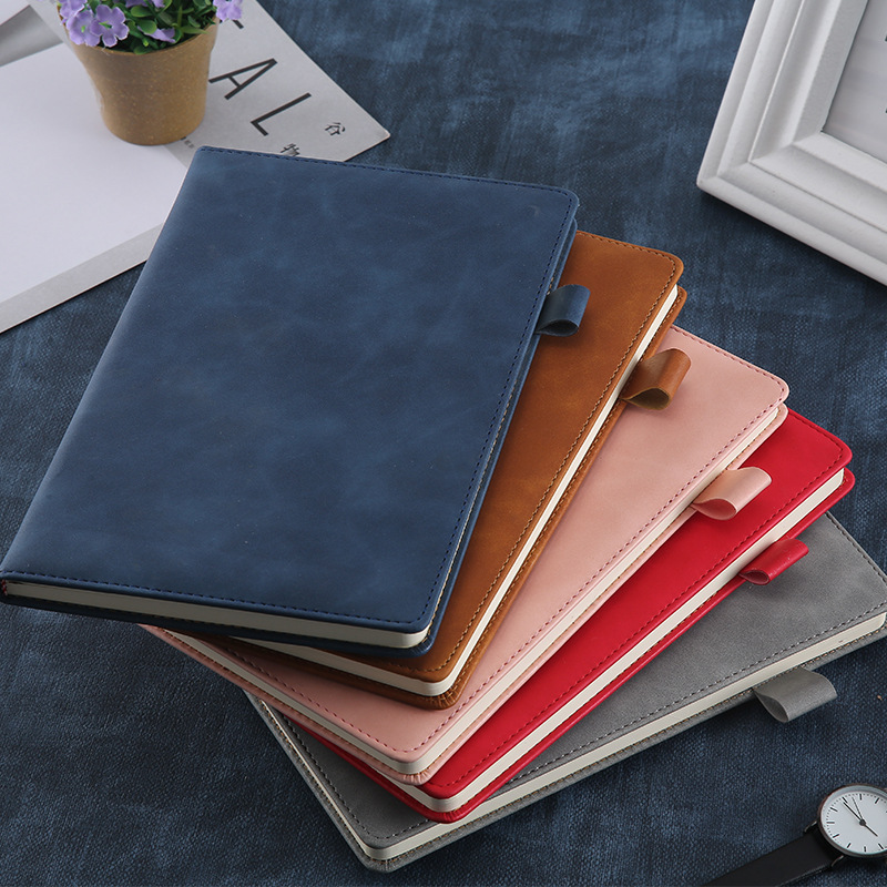 Currently Available Notebook Simple Business Office Leather Notebook Creative Paperback A5 Memo Diary Book Customization