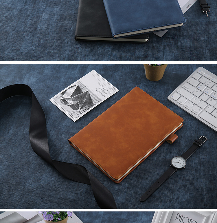 Currently Available Notebook Simple Business Office Leather Notebook Creative Paperback A5 Memo Diary Book Customization Currently Available Notebook Simple Business Office Leather Notebook Creative Paperback A5 Memo Diary Book Customization
