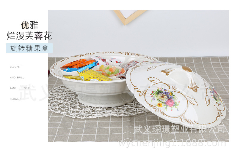 Manufacturer direct selling small fruit tray imitation porcelain candy tray dry fruit tray creative European living room fruit tray