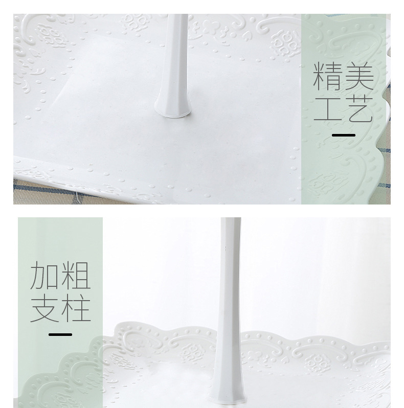 European threelayer fruit tray dry fruit tray afternoon refreshment tray dessert table multilayer cake stand cake table