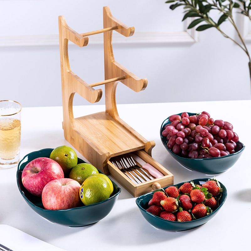Manufacturers Direct Fruit Basket Creative Double layer multi-layer fruit Tray Dry fruit Tray rack Household Sushi tray
