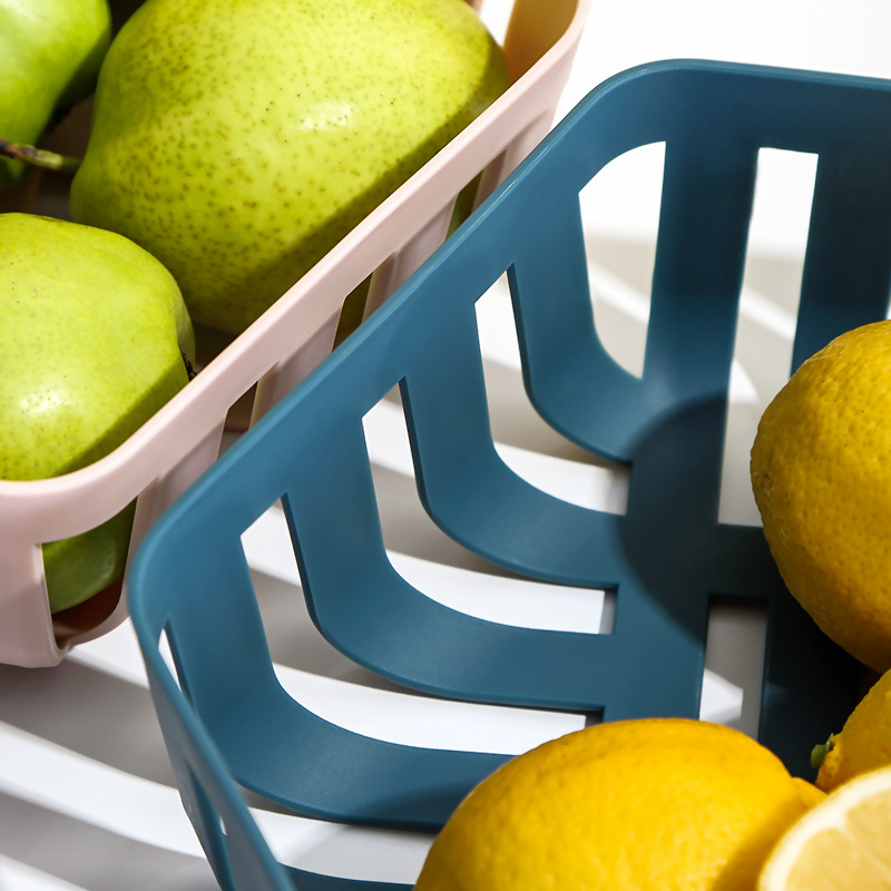 The Plastic fruit Basket Household INS Nordic Style Living Room Short tray Fruit Tray Creative fruit Bowl