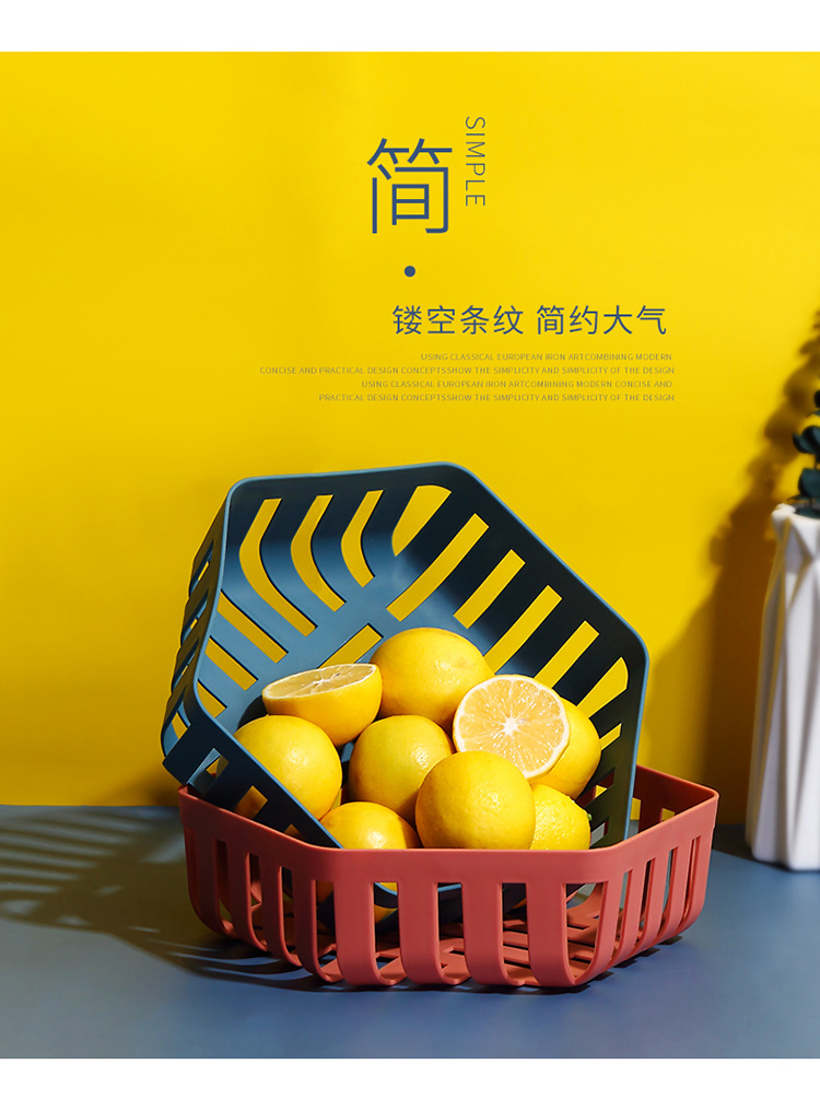 The Plastic fruit Basket Household INS Nordic Style Living Room Short tray Fruit Tray Creative fruit Bowl The Plastic fruit Basket Household INS Nordic Style Living Room Short tray Fruit Tray Creative fruit Bowl