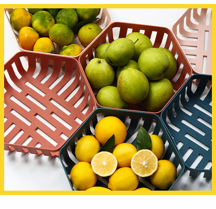 The Plastic fruit Basket Household INS Nordic Style Living Room Short tray Fruit Tray Creative fruit Bowl The Plastic fruit Basket Household INS Nordic Style Living Room Short tray Fruit Tray Creative fruit Bowl
