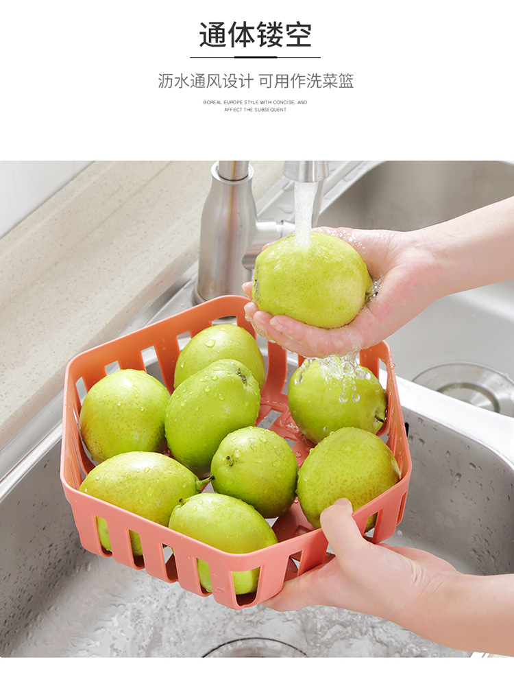The Plastic fruit Basket Household INS Nordic Style Living Room Short tray Fruit Tray Creative fruit Bowl The Plastic fruit Basket Household INS Nordic Style Living Room Short tray Fruit Tray Creative fruit Bowl